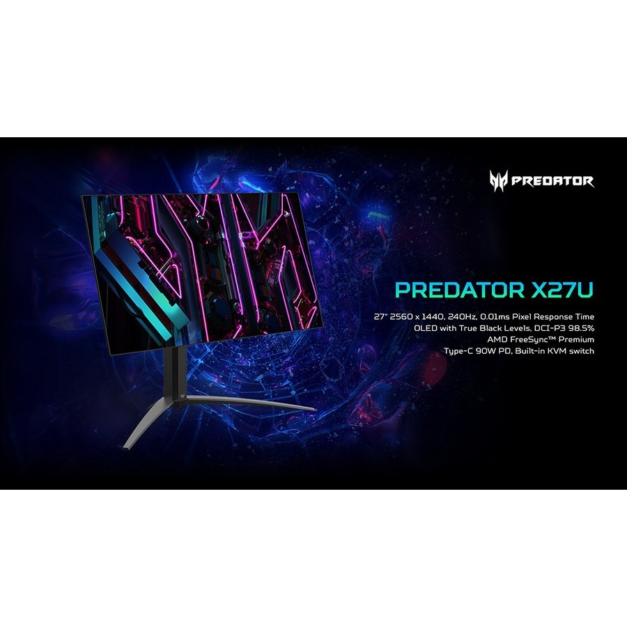 Monitor Gaming Acer Predator X27U OLED | 2K 240Hz 26.5"