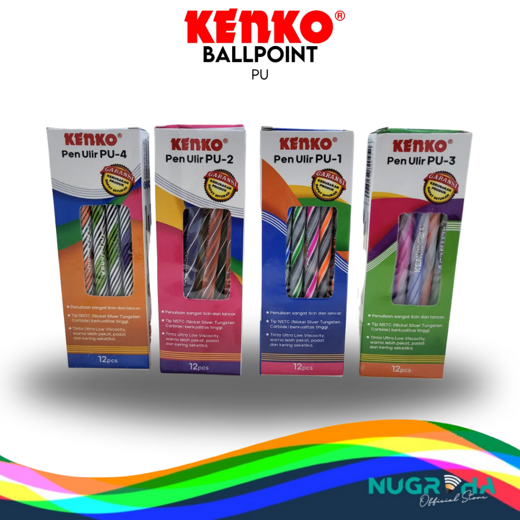 

Pulpen Pena Pen Bolpen Lilin Murah Kenko PU