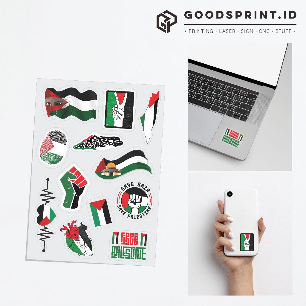 

[READY STOCK] FREE PALESTINE Sticker Transparan A6 Waterptoof Stiker Save Gaza Stiker Palestina