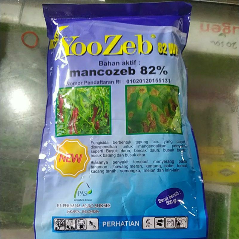 pungisida YooZeb 82 wp bah.mancozeb 500 gram