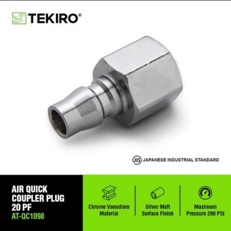 TEKIRO QUICK COUPLER PLUG 20 PF/NEPEL SAMBUNGAN SELANG ANGIN KOMPRESSOR
