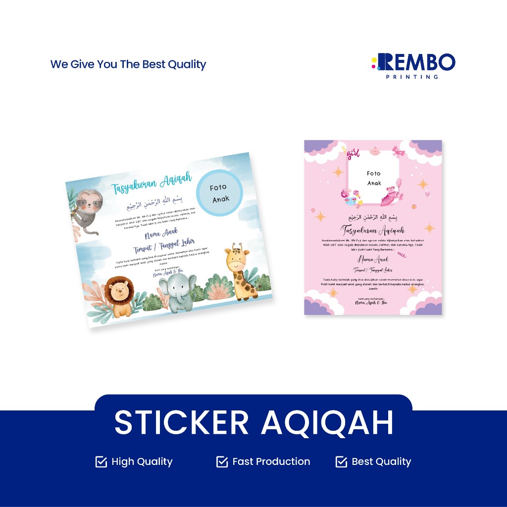 

Stiker Aqiqah / Sticker Nama Bayi / Stiker Ucapan Kelahiran