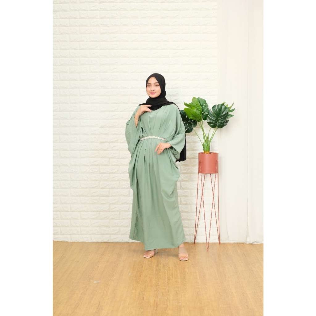 Kaftan Polos Gamis Sabrina Big Size Jumbo