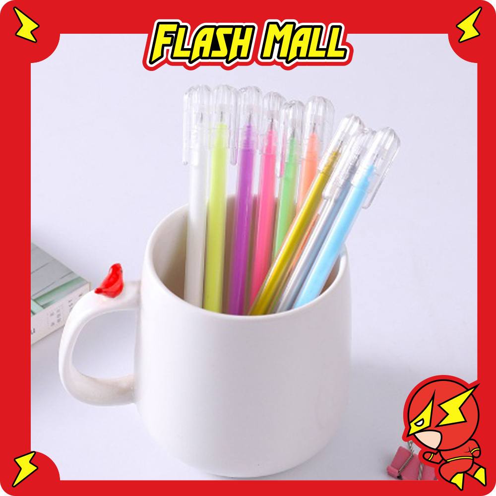 

FLASHmall Color Gel pen with Premium Colors / Pulpen Gel dengan warna premium 17 warna 0.5 mm S097
