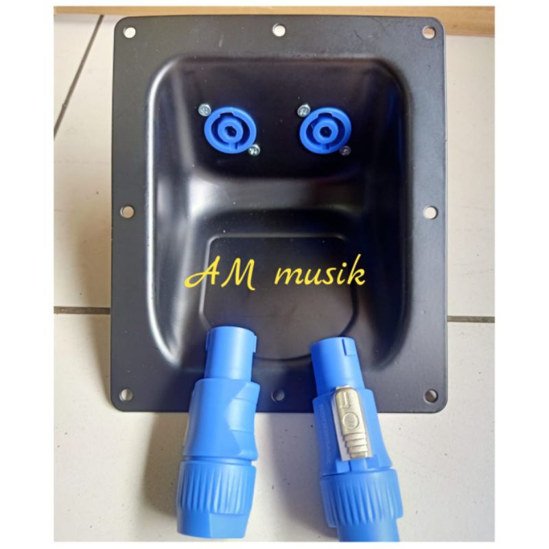 PLAT BOX SPEAKER CEKUNG INPUT OUTPUT BESI PANEL/TERMINAL BOX BARANG IMPOR
