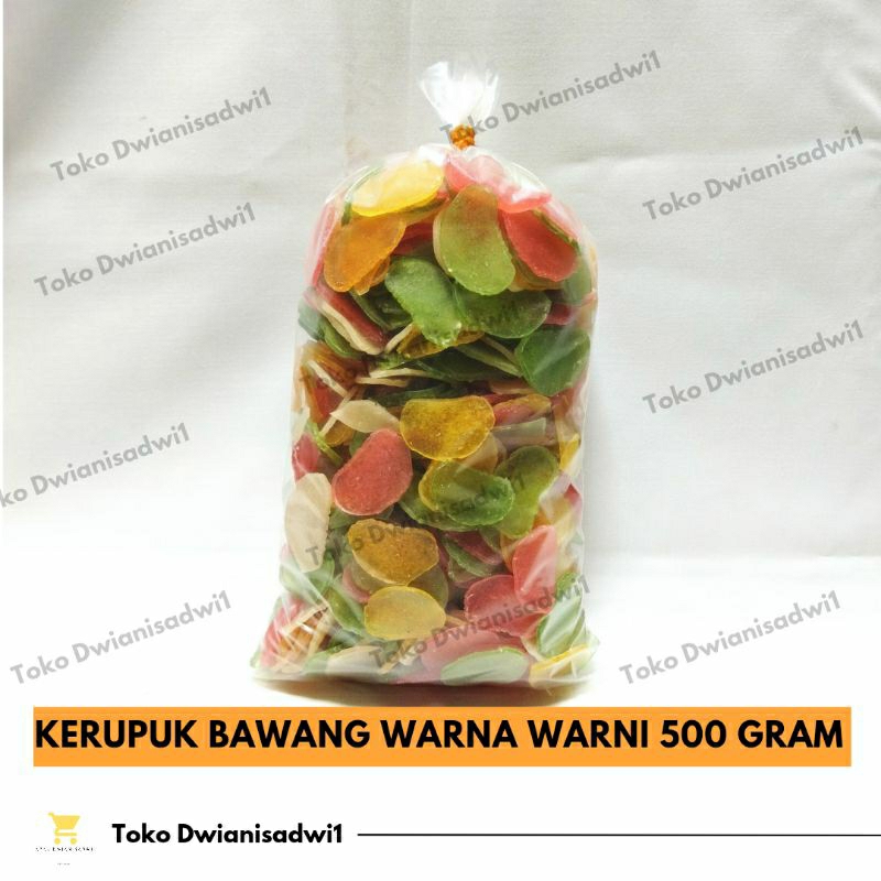 

Kerupuk Bawang Finna Warna-Warni 500 Gram | Kerupuk Bawang Untuk Bancaan