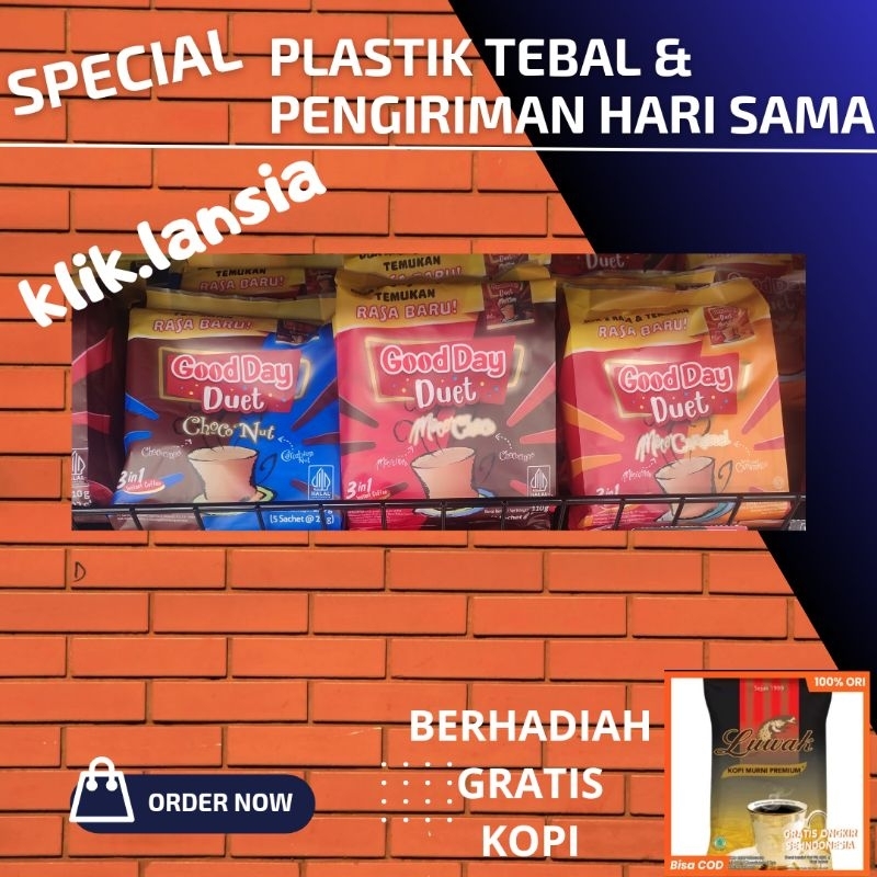 

good day duet choconut mocacino moca caramel 22 gram isi 5 sachet