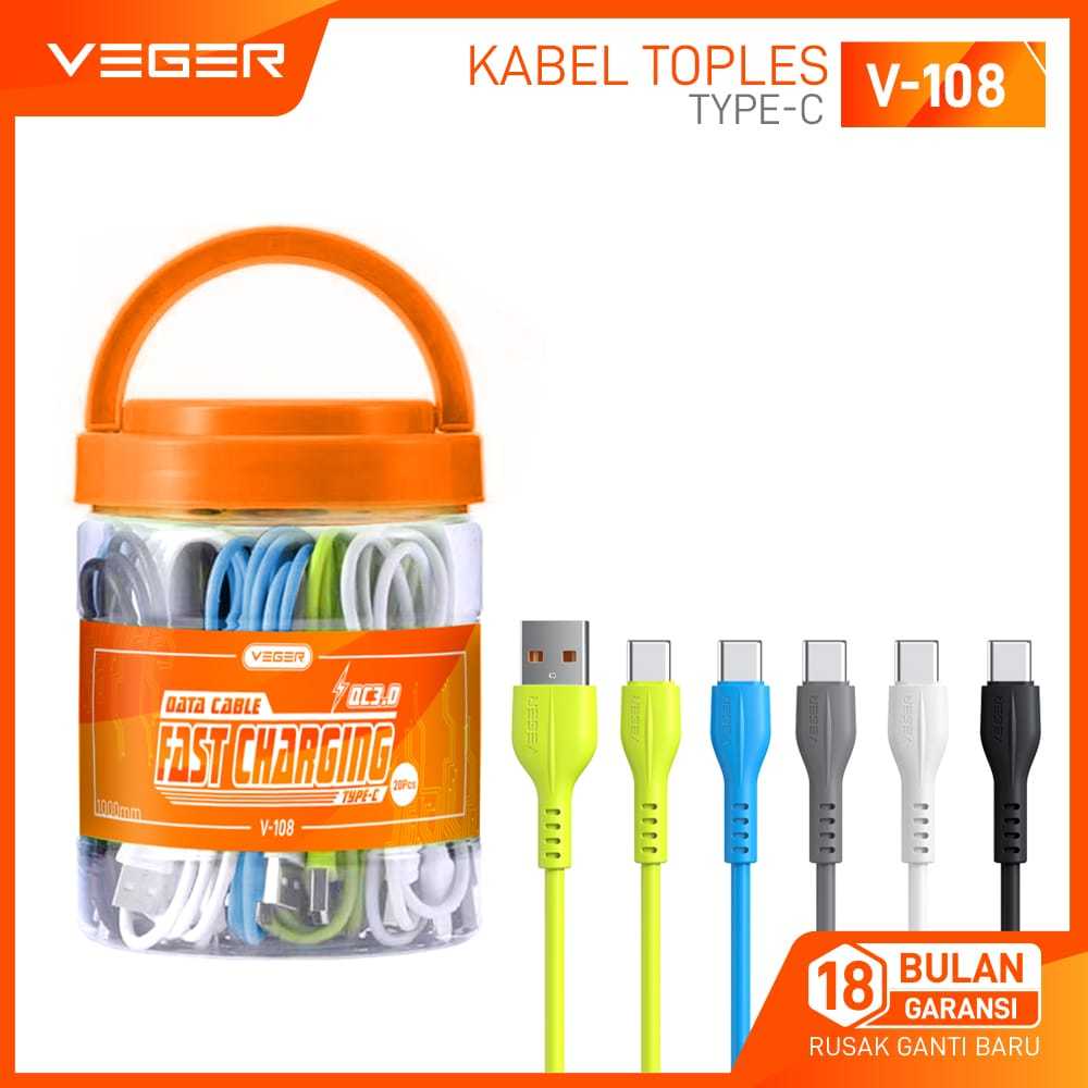 kabel data veger 1 toples isi 20pcs iphone