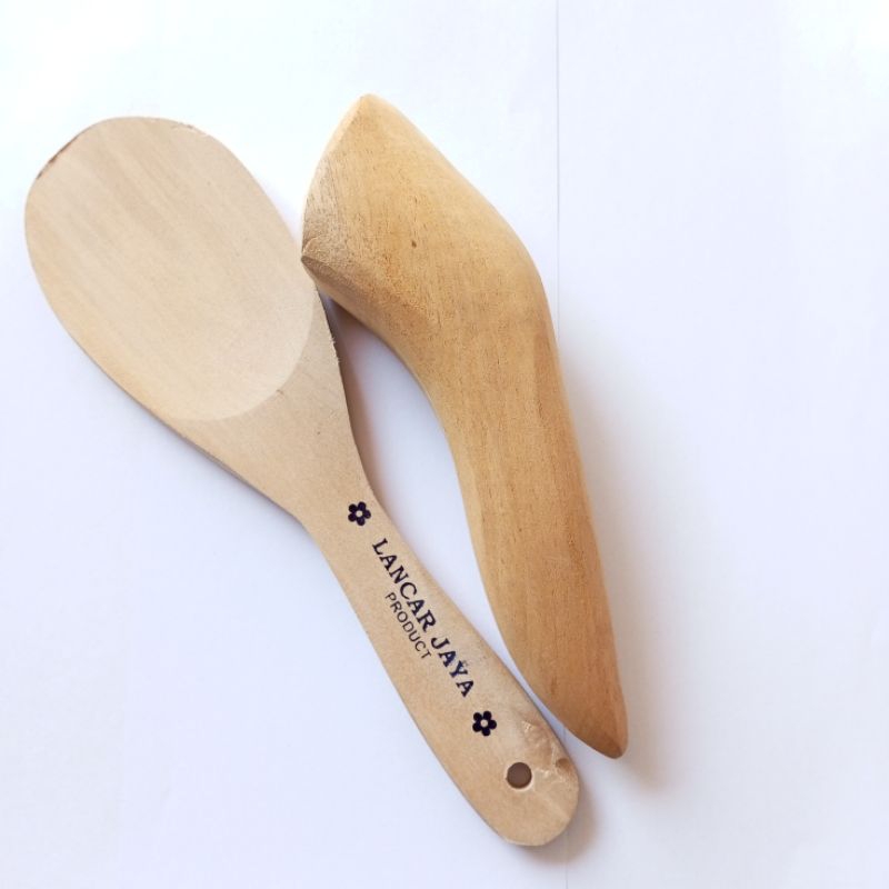 cukil kayu centong kayu + ulekan kayu mutu kayu