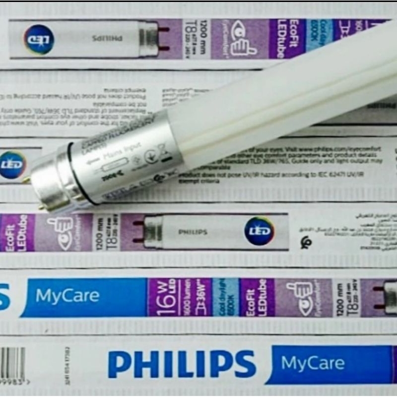 Lampu TL LED T8 16 Watt Philips Ecofit My Care 16W 16 W 16Watt