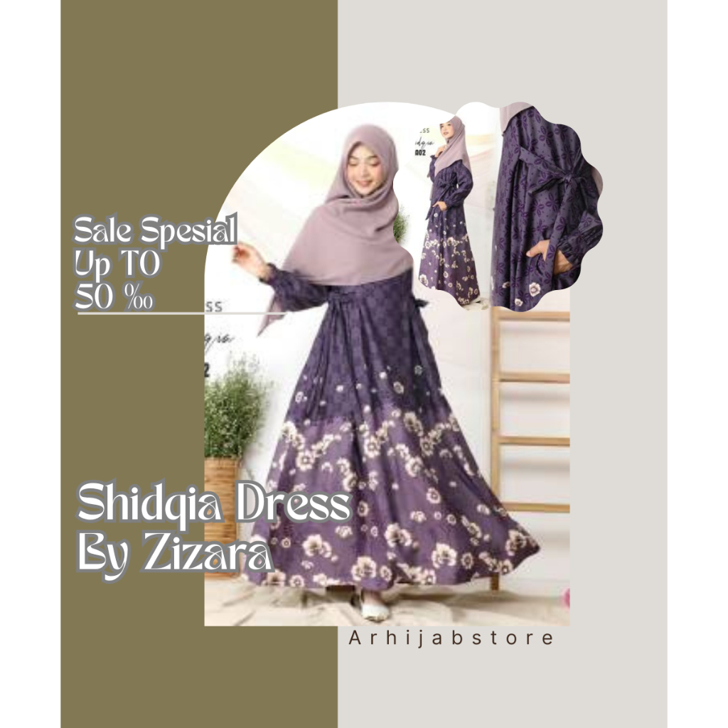 ZIZARA - SHIDQIA DRESS - GAMIS OPTIMA - GAMIS ZIZARA TERPOPULER