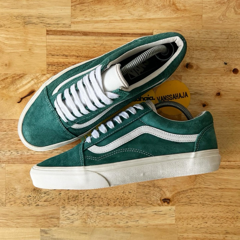 VANS OLD SKOOL SUEDE GREEN HEIQ ECO DRY’  Size : US8.5/41/26.5 cm