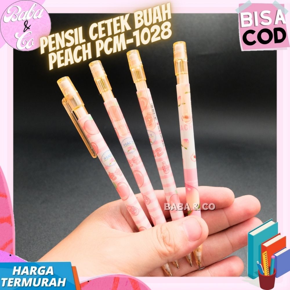 

PENSIL CETEK MEKANIK BUAH PEACH PCM-1028 PENSIL PEACH LUCU UNIK MURAH