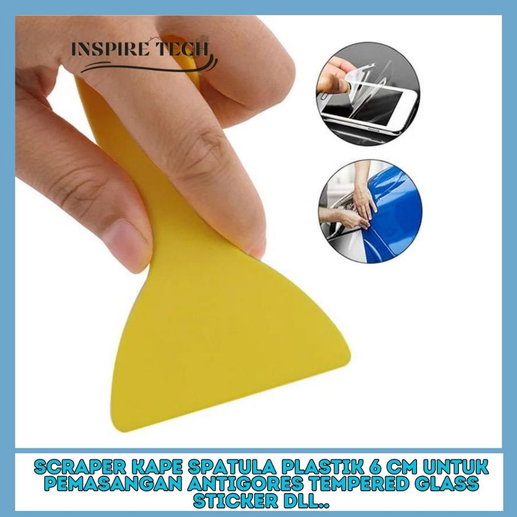Alat Bantu Pasang Stiker Wallpaper SCRAPER PLASTIK PERATA Sticker Scraper Alat Pasang Stiker Skotlet