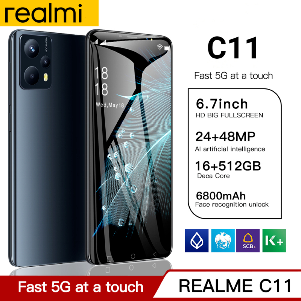 【Bisa COD】Original ！realmi C11 5G hp murah 7.5 Inci ponsel asli baru dalam stok 16GB RAM + 512GB dua