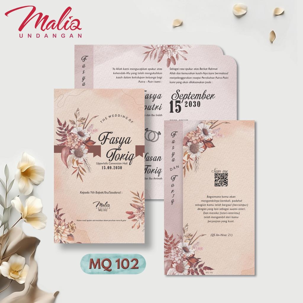 Minimalis Blangko Undangan Kosongan Vintage Elegan Bersih - Seri Maliq 102 dengan Bahan BC terbaik h