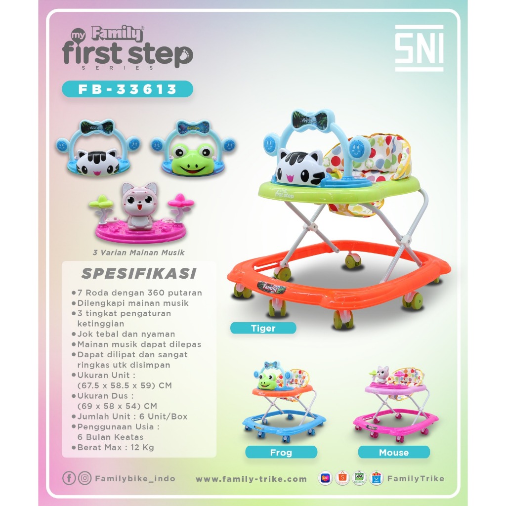 BABY WALKER / ALAT BANTU JALAN BAYI FAMILY FIRST STEP 33613