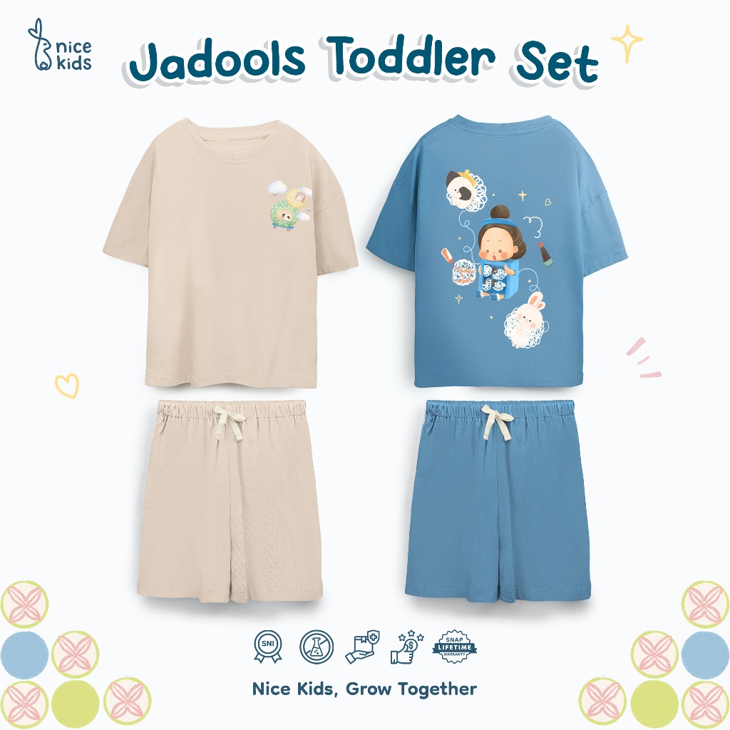 Nice Kids X Reejools - Jadools Toddler  Set (Setelan Anak Unisex 1-6 Tahun)