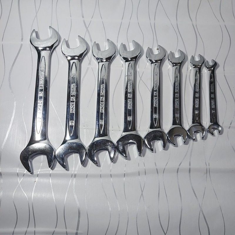 Kunci Pas set 8pcs. merek FUKUNG asli. alat perkakas tools. berkualitas. murah, double open end span