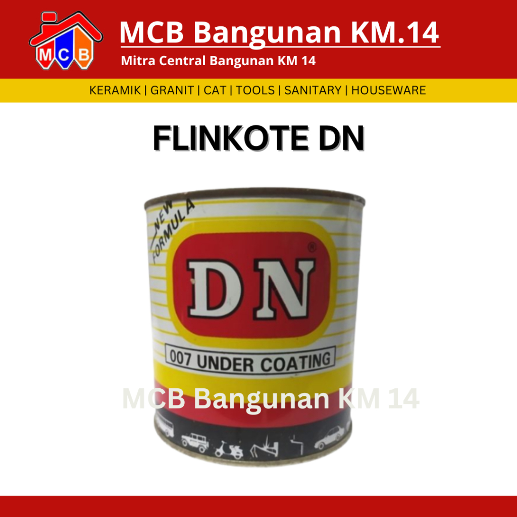 Flintkote DN Cat Besi Anti Karat Mobil 1 Kg Plingkut flinkote Hitam