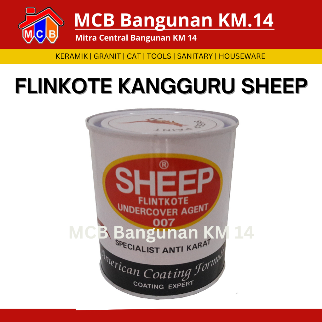 Flintkote Sheep Cat Besi Anti Karat Mobil 1 Kg Plingkut flinkote Hitam