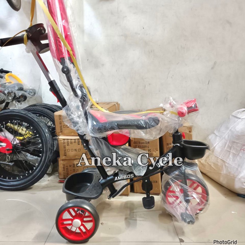 Sepeda Anak Roda Tiga Family F 363 Amigos Musik Jagaan Dorongan