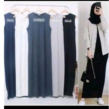 dress iner span polos/hijab muslim wanita