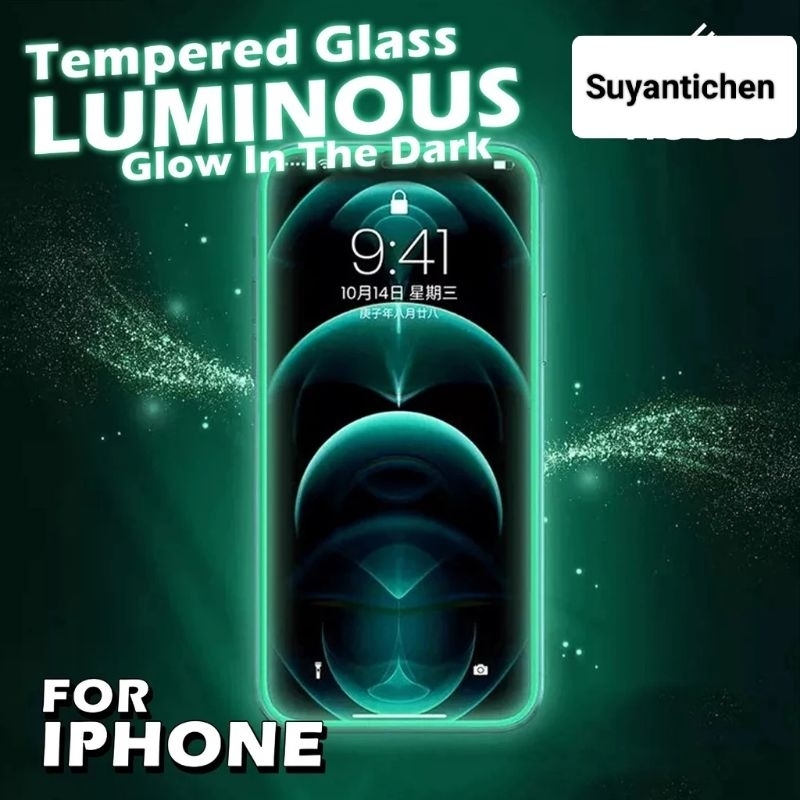 Tempered Glass Glow Neon Luminous iPhone 12 5.4 inci 6.1 6.7 12 Mini 12 Pro 12 Pro Max iPhone 13 5.4