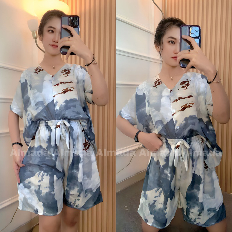 PIYAMA PENDEK / MUAT BB 40 - 80 / BAJU TIDUR JUMBO BUMIL BUSUI / BABYDOL