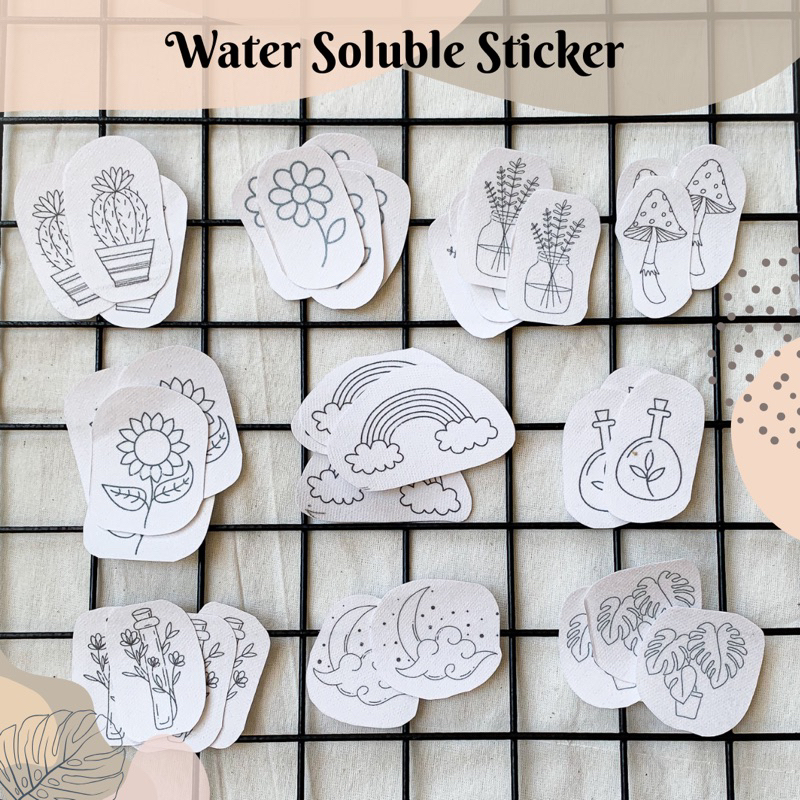 

Water Soluble Sticker siap pakai - Pola Sticker Larut air