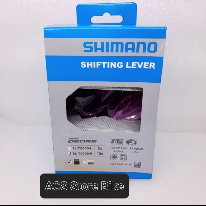 SHIFTER SHIMANO DEORE T6000 10 SPEED KANAN PENGOPER GIGI ATAS BUAT BELAKANG SEPEDA ORIGINAL