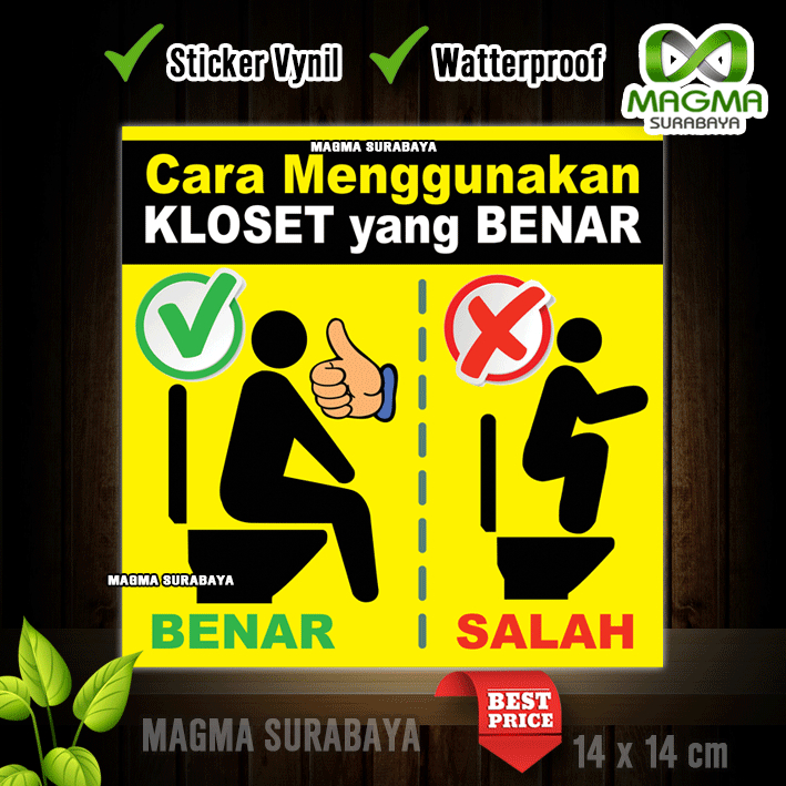 

Stiker Cara Penggunaan Kloset yang Benar