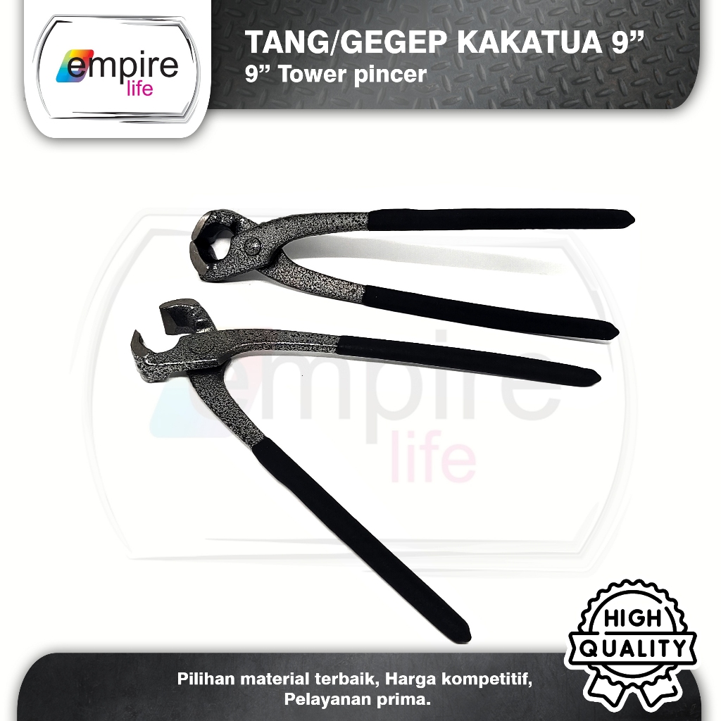 Tang Gegep Kakatua Tower Pincher Kawat Baja Wanly 9 Inch