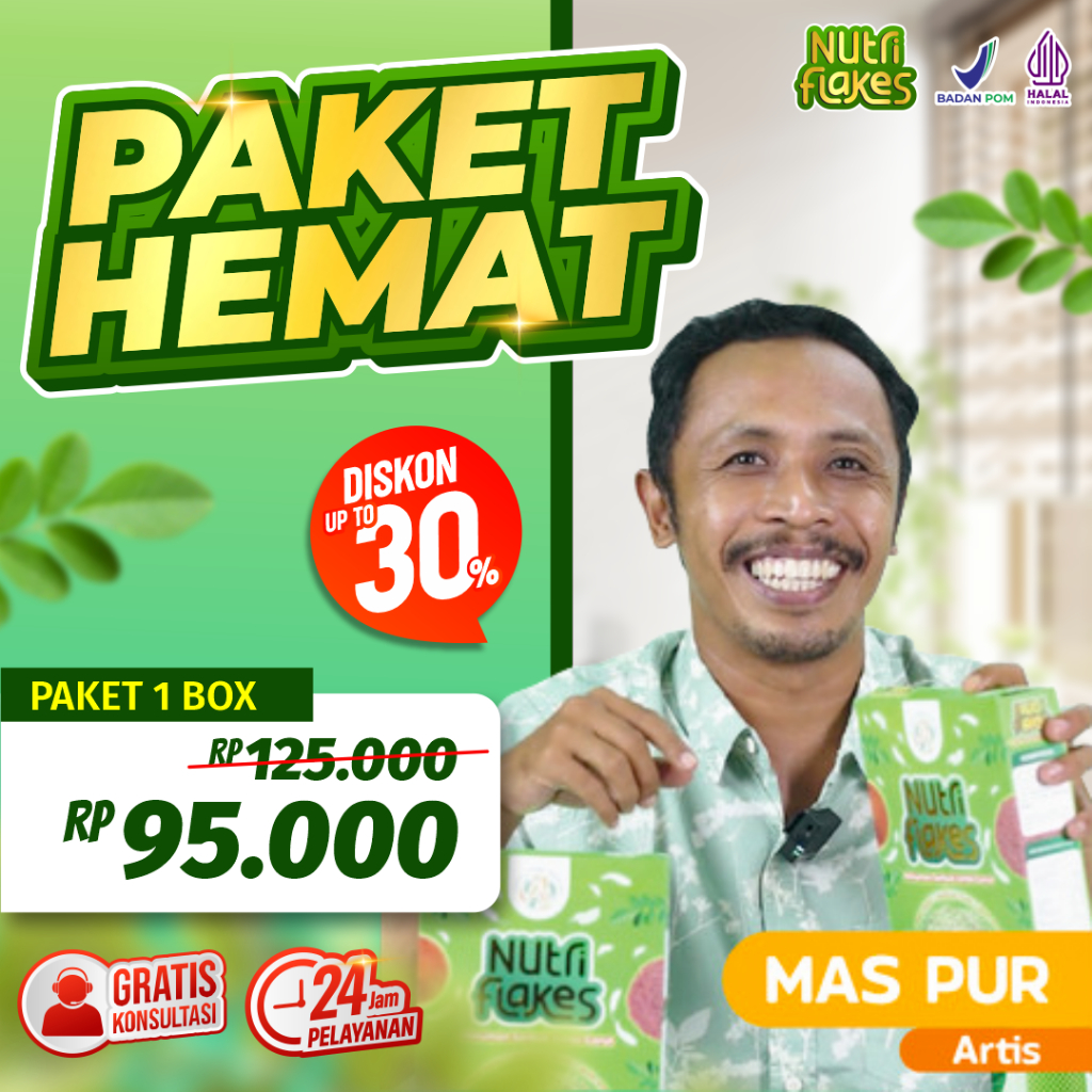 

Nutriflakes Sereal Asam Lambung - Bantu Mengatasi Asam Lambung Gerd, Maag 1 Box