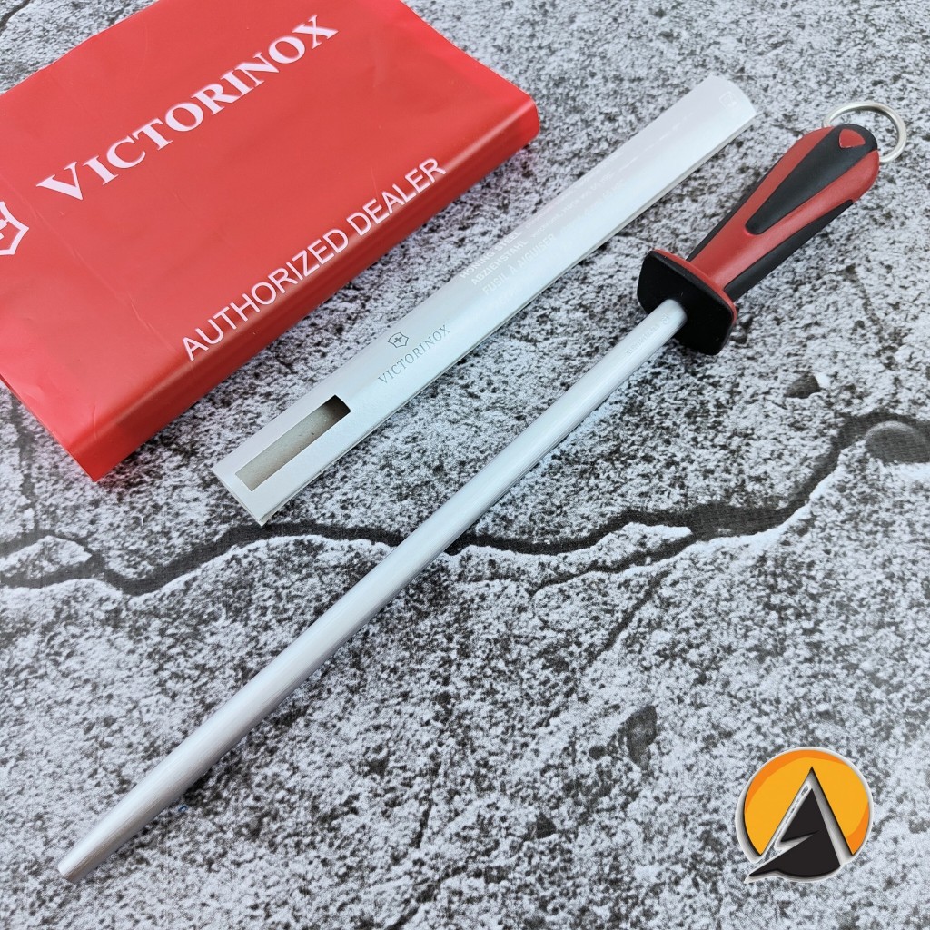 Pengasah pisau sharpening steel victorinox Dual Grip 30 cm micro-fine cut 7.8511