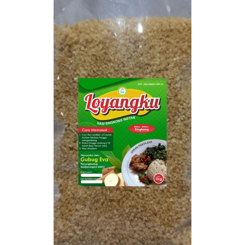 

Nasi Singkong Instan Loyangku, Nasi Tiwul, Intil, Nasi Diet 1 kg