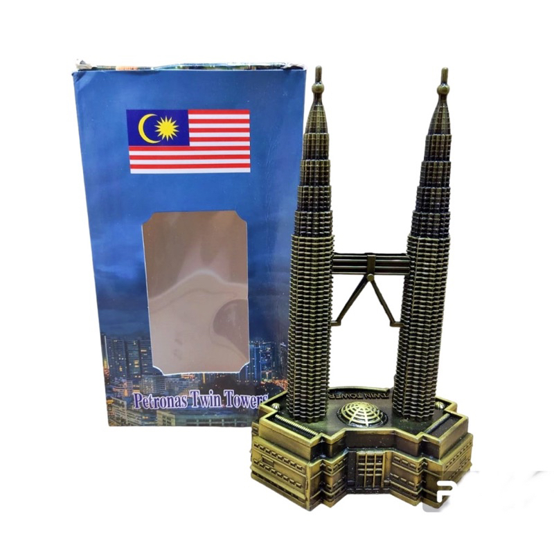 Miniatur besi menara twin tower menara petronas malaysia