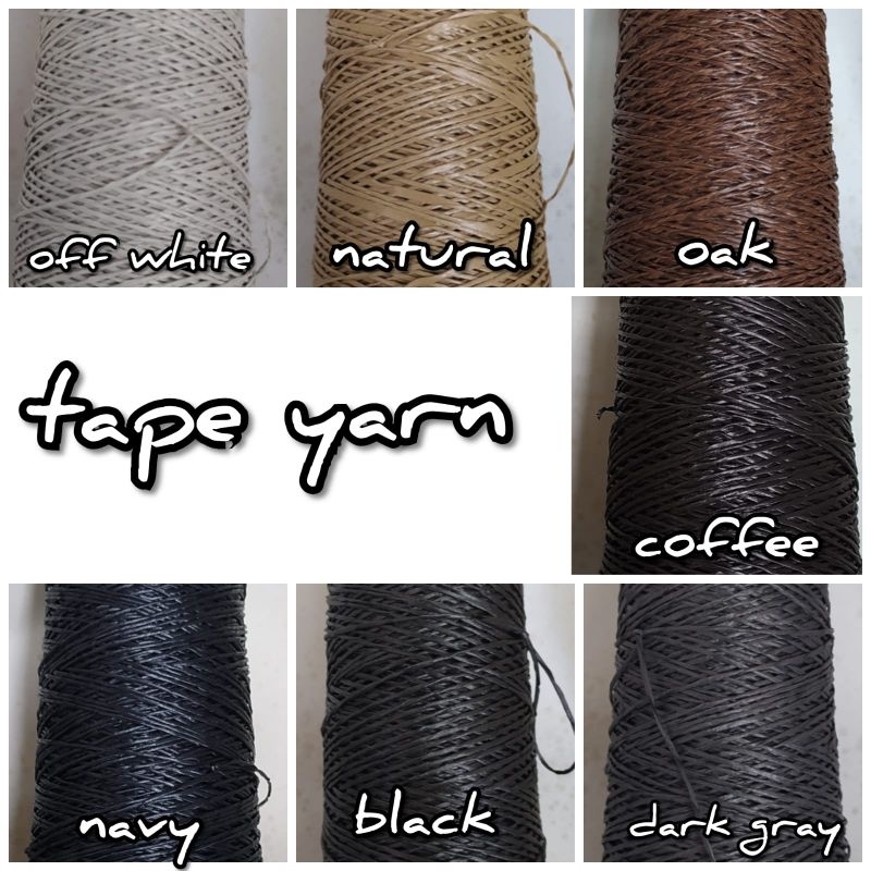 Benang Rajut TAPE YARN / Benang Rafia (250gr) untuk rajutan tas, topi