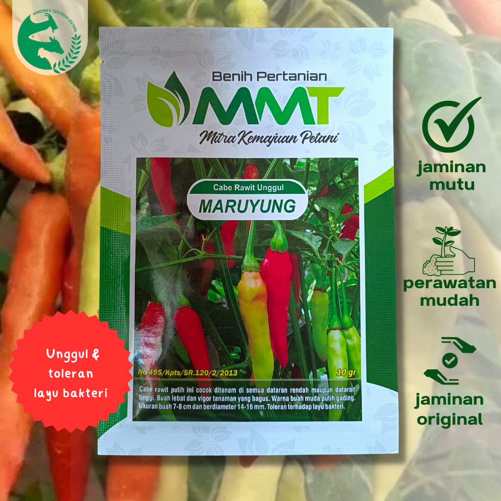 Benih Cabe Rawit Maruyung 10 Gram Cabai Unggul Asli Cap MMT