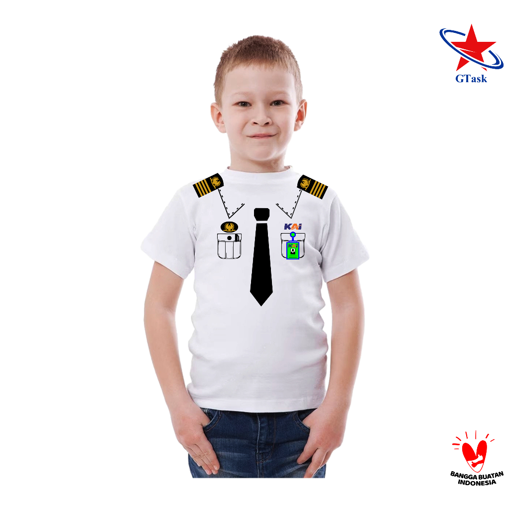 Kaos Seragam KAI / Baju Lucu Seragam Kereta Api Indonesia Keren Viral / Xshirt Terlaris