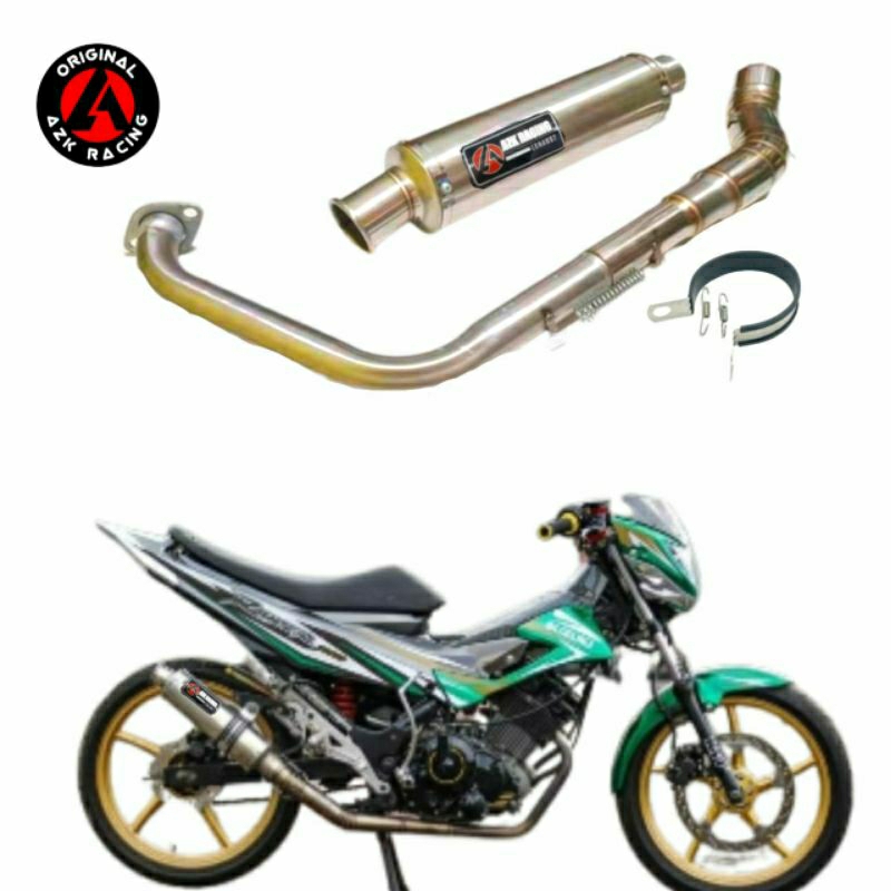 Knalpot Racing satria Fu raider 150 carb/fi azk racing Superbass
