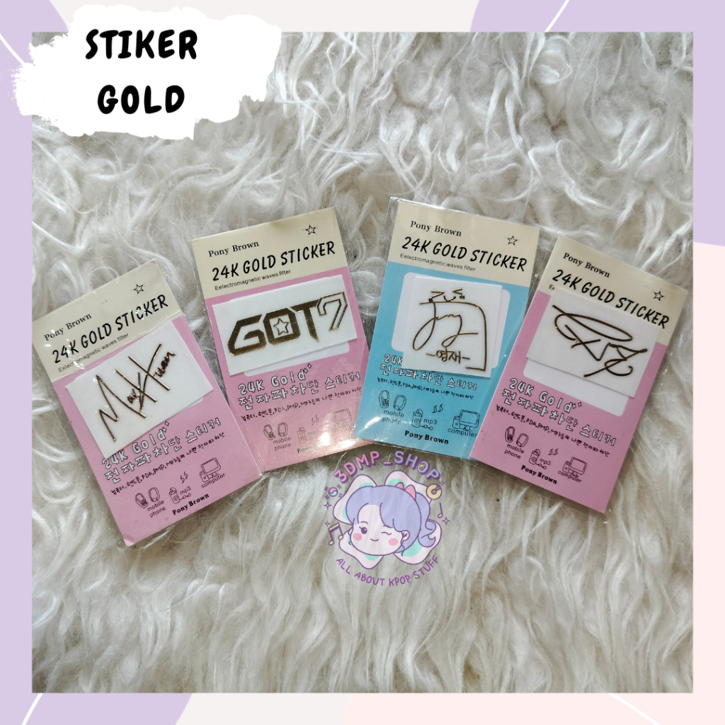 Stiker Anti Radiasi 24K gold GOT7 Kpop youngjae mark bambam