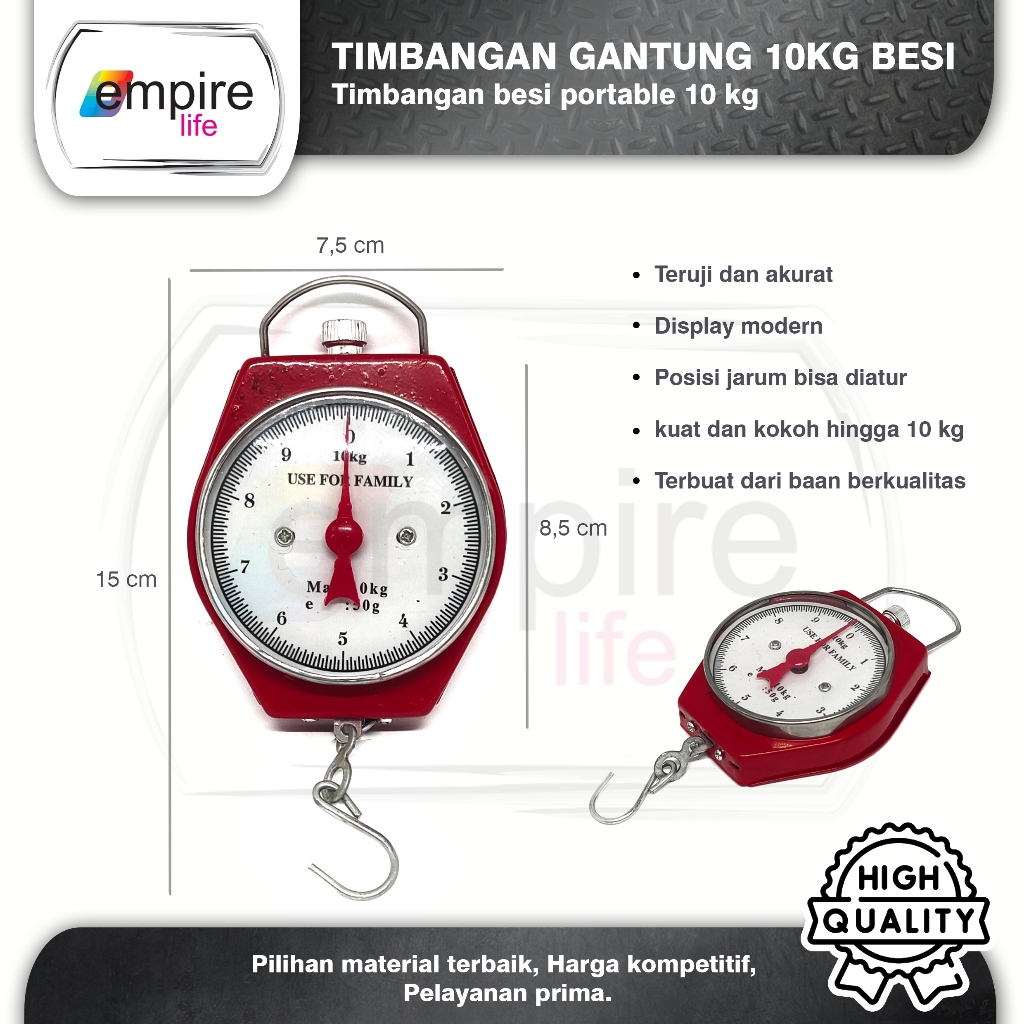 Timbangan 10 kg BESI GANTUNG Dapur Gantung Kiloan Kecil Mini Barang Gantungan
