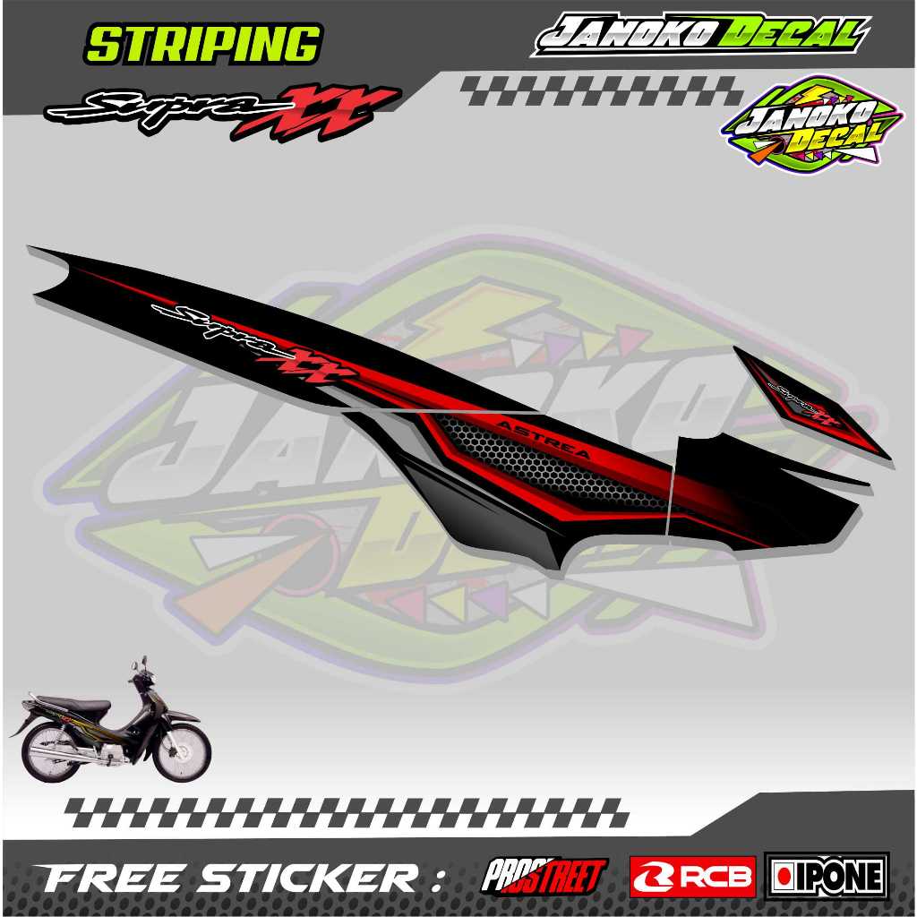 STRIPING VARIASI HONDA SUPRA XX / STIKER LIST MOTOR HONDA SUPRA XX
