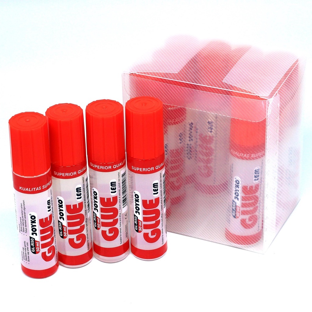 

Lem Cair Joyko 50ml [1 Pak 12 Pcs] / Lem kertas Cair / Glue water joyko GL-R50 50 ml (1 pack isi 12 pcs)
