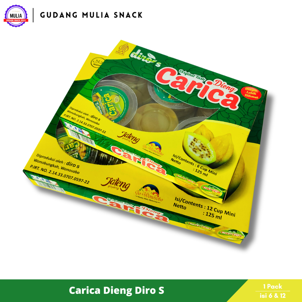 

Carica Dieng Diro S Isi 6 dan 12 | Minuman Buah