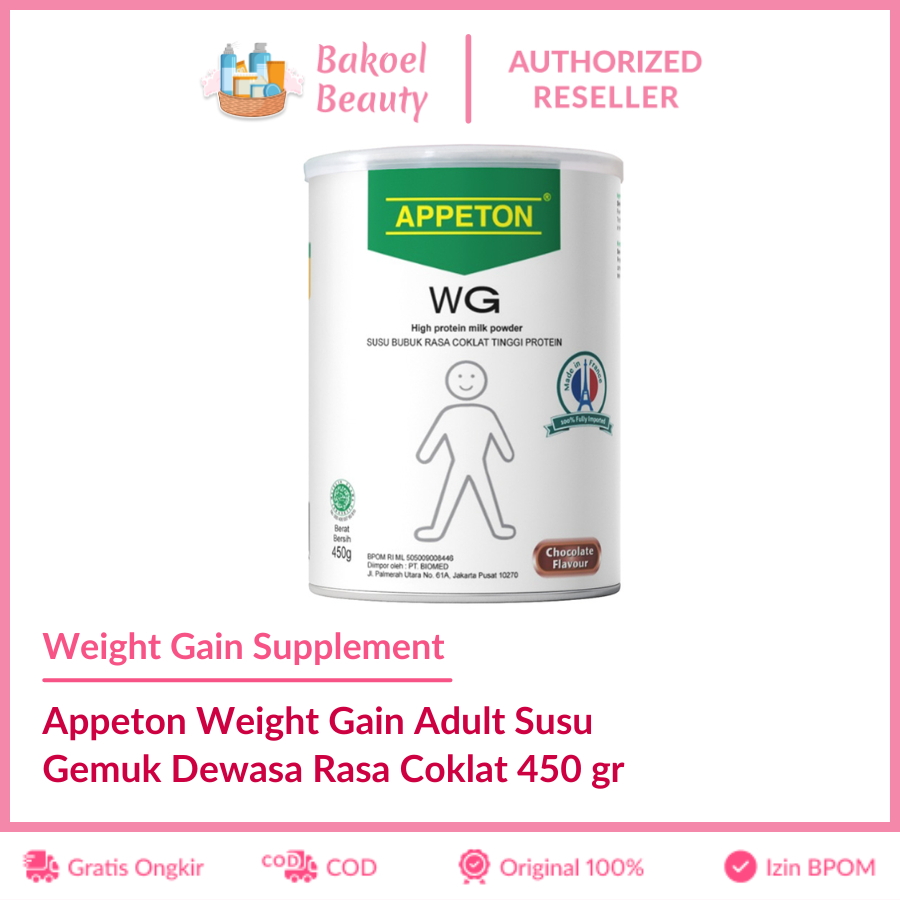 

Appeton Weight Gain Adult Susu Gemuk Dewasa Rasa Coklat 450 gr