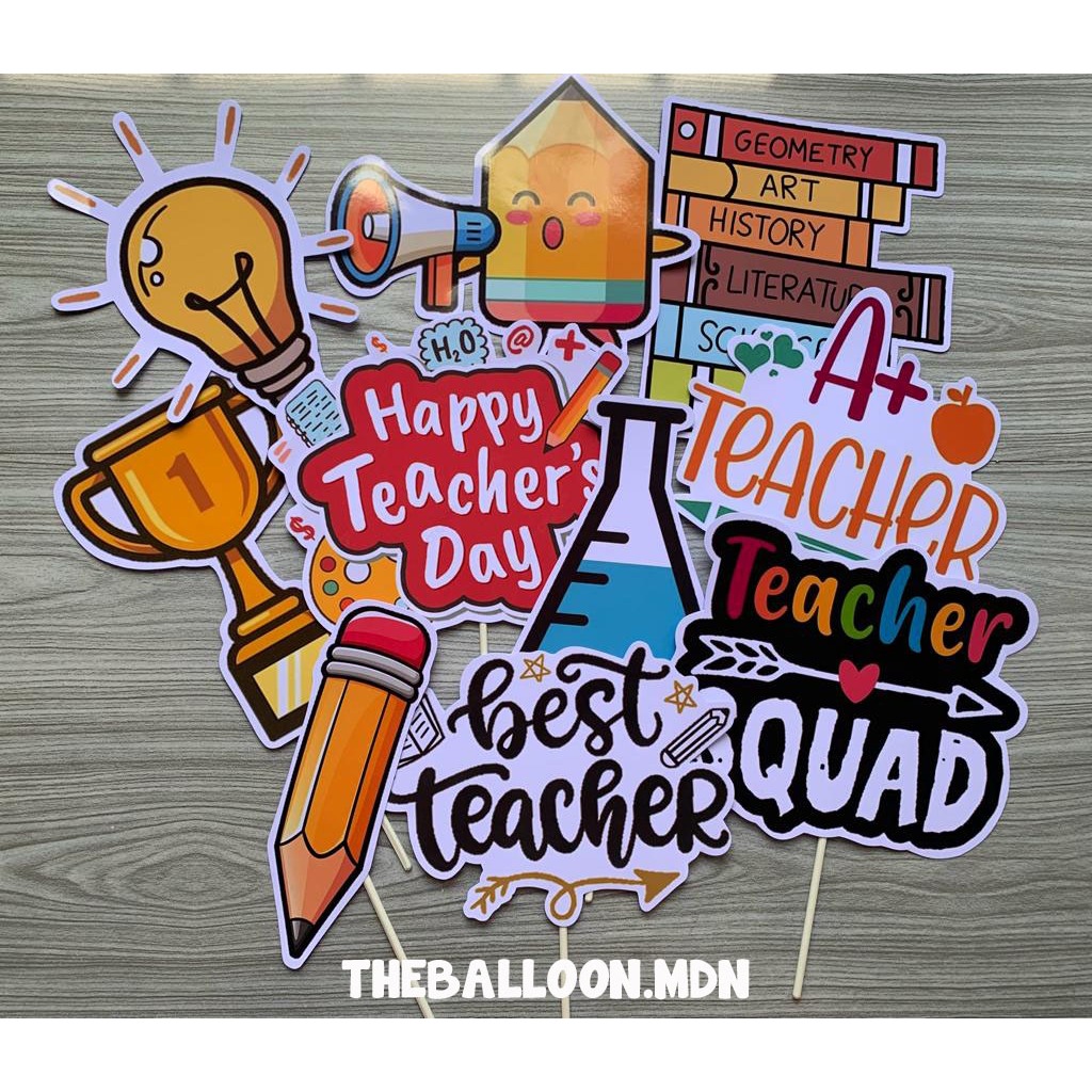 Props Photobooth Teacher's Day / Perlengkapan Foto / Dekorasi Foto / Dekorasi Hari Guru