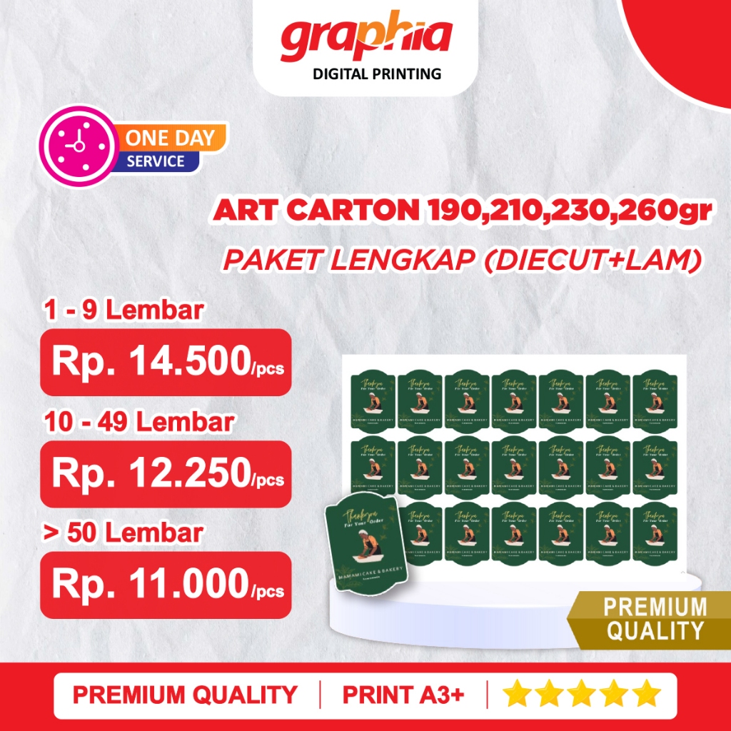 

< PAKET LENGKAP > !! Print Art Cartoon + Die Cut + Laminasi Glossy / Doff A3+