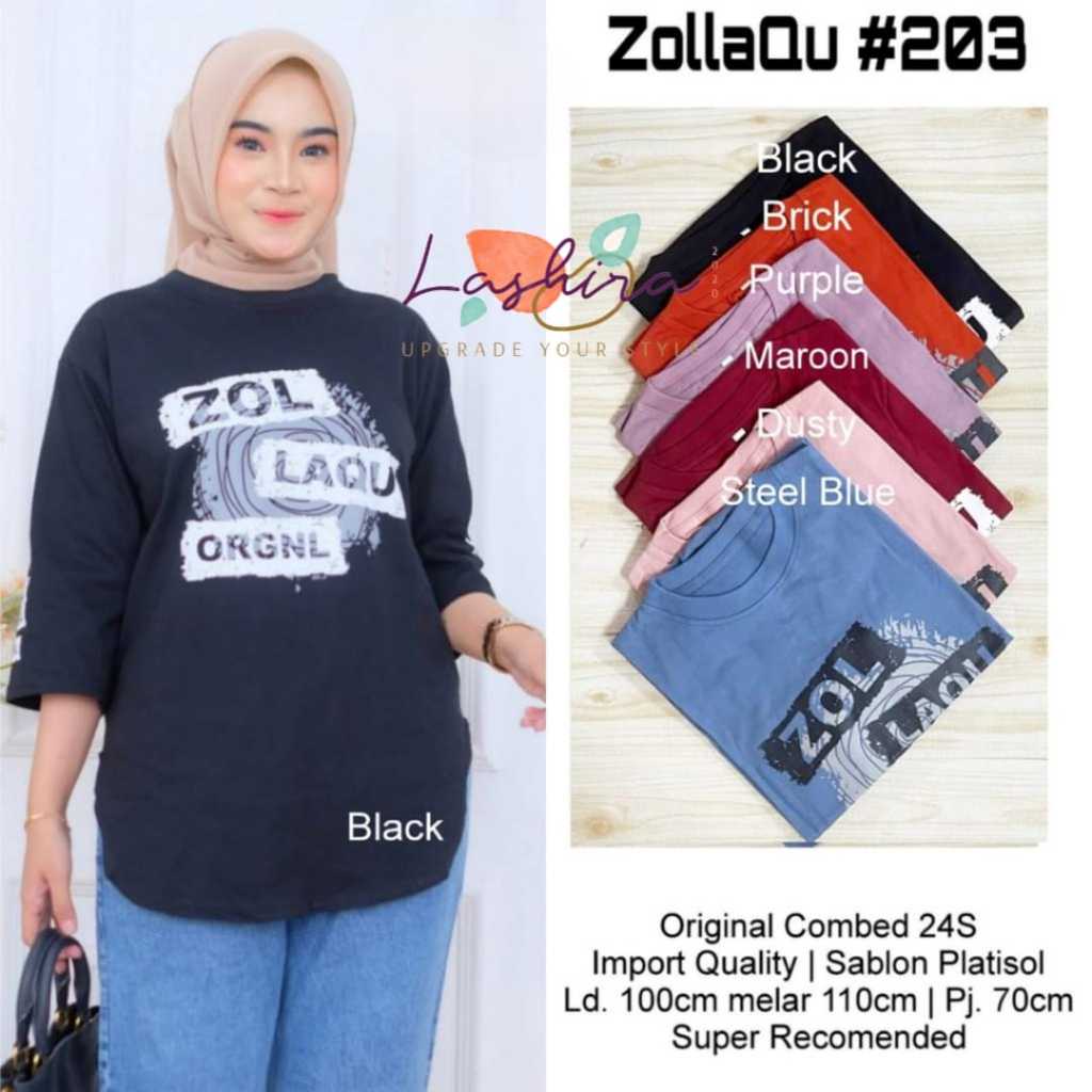 zolaqu-203 kaos jumbo ld 110 blouse bluss blus bluse baju atasan katun wanita perempuan cewek remaja